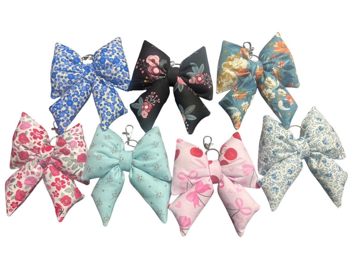 Fabric Bow Keychain